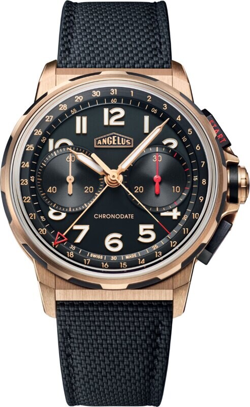 Angelus 0CDZE.B01A.K009B Chronodate Gold Black